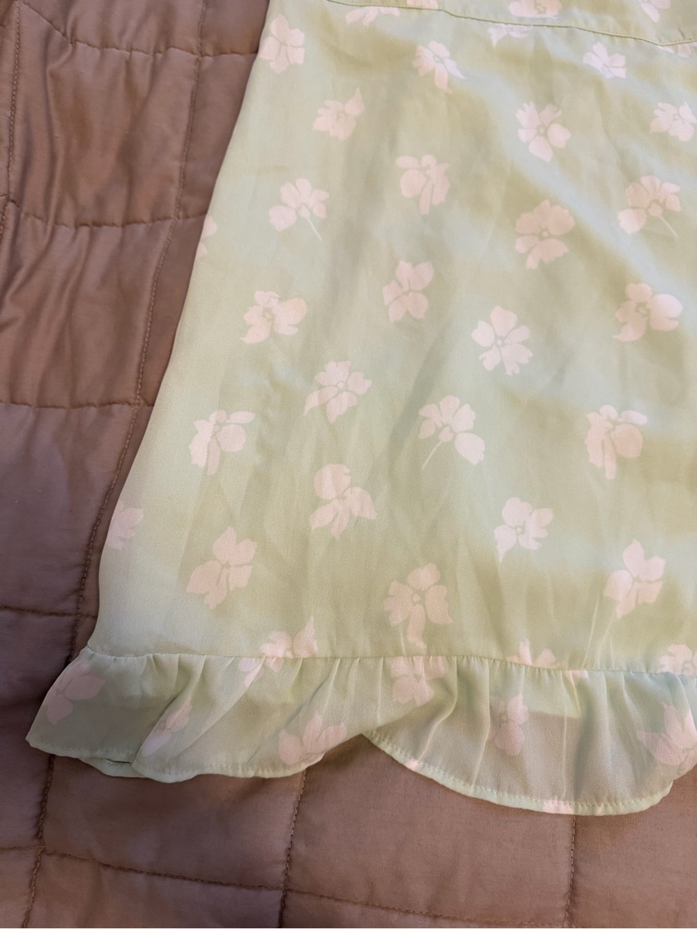 Abercrombie & Fitch Mint Green Floral V‑Neck Dress - Picture 5 of 5